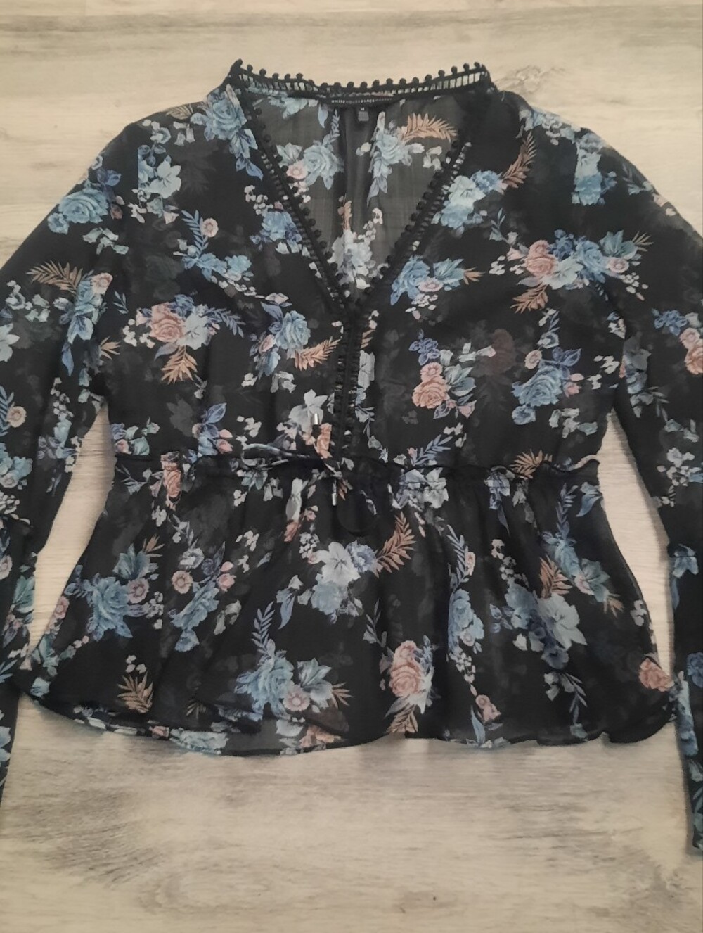 White House Black Market Floral Blouse